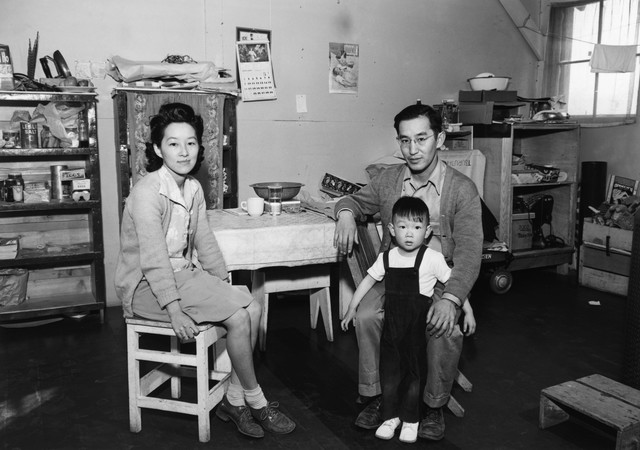 Young Lawyer and his Family at Manzanar Relocation Center